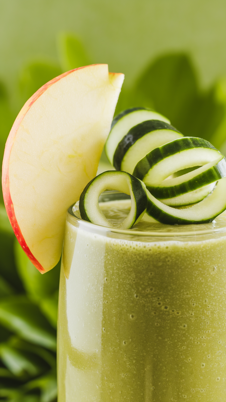 Apple Cucumber Mint Smoothie That’s Crisp, Green, and Refreshing - apple cucumber smoothie