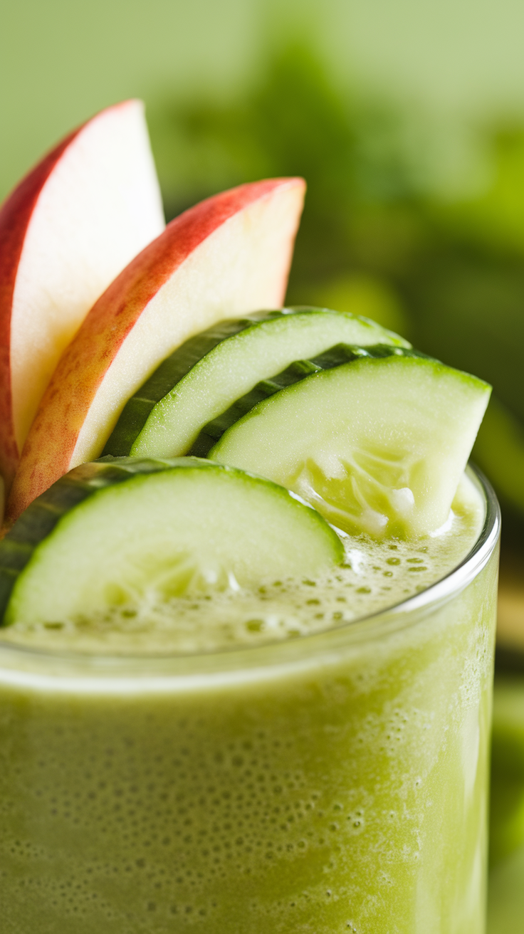 Apple Cucumber Mint Smoothie That’s Crisp, Green, and Refreshing - apple cucumber smoothie