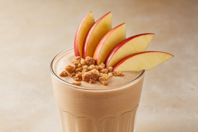 Apple Pie Smoothie With Oats for a Cozy Breakfast Smoothie - apple pie smoothie
