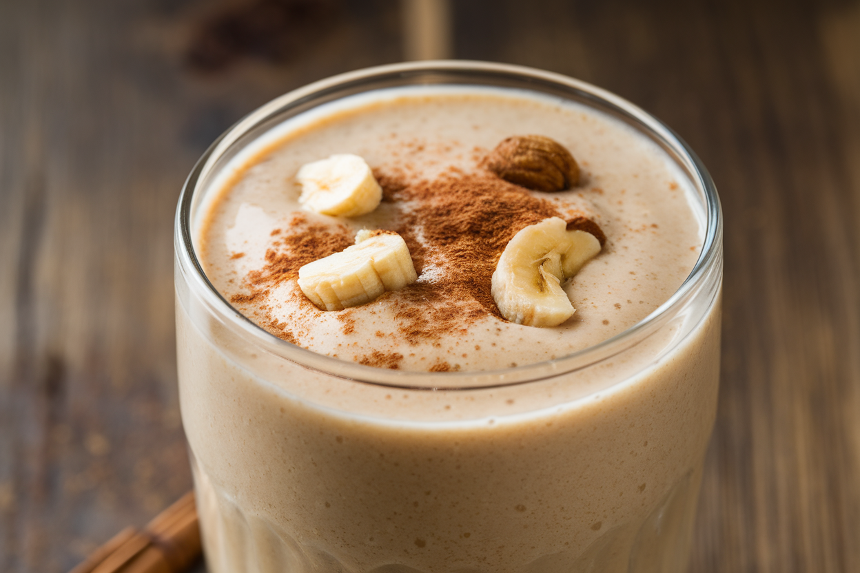 Banana Cashew Smoothie That’s Creamy, Simple, and Naturally Sweet - banana cashew smoothie glass