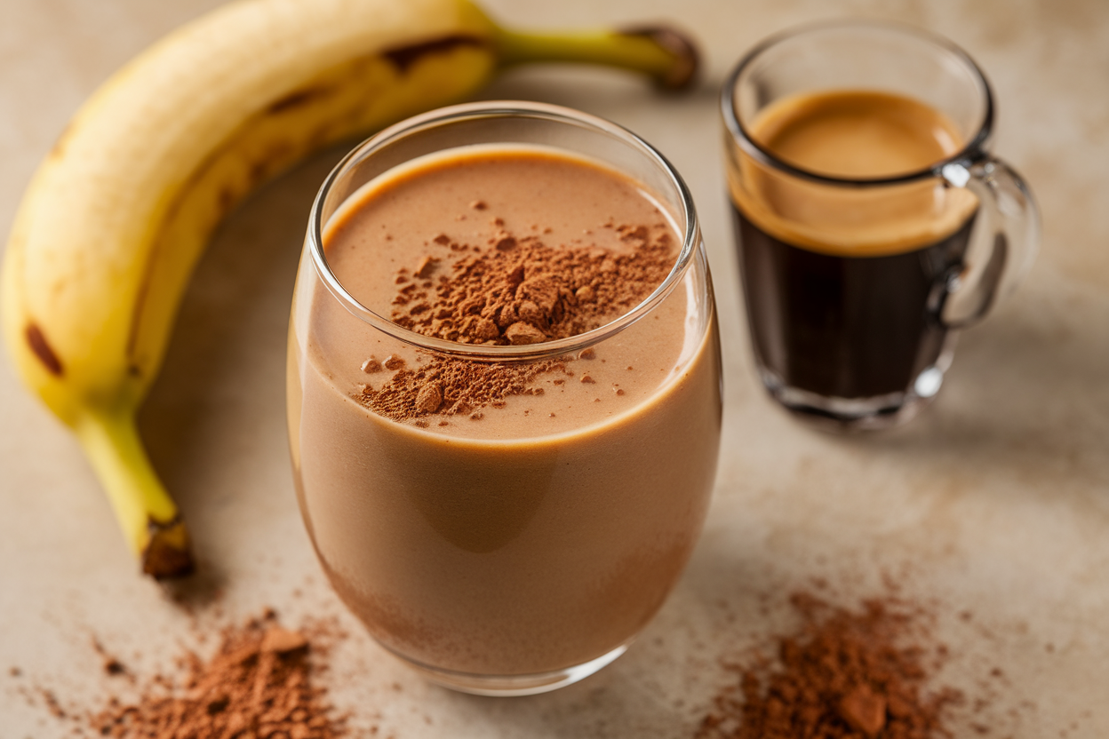 Banana Espresso Breakfast Smoothie for Coffee Lovers - img featured