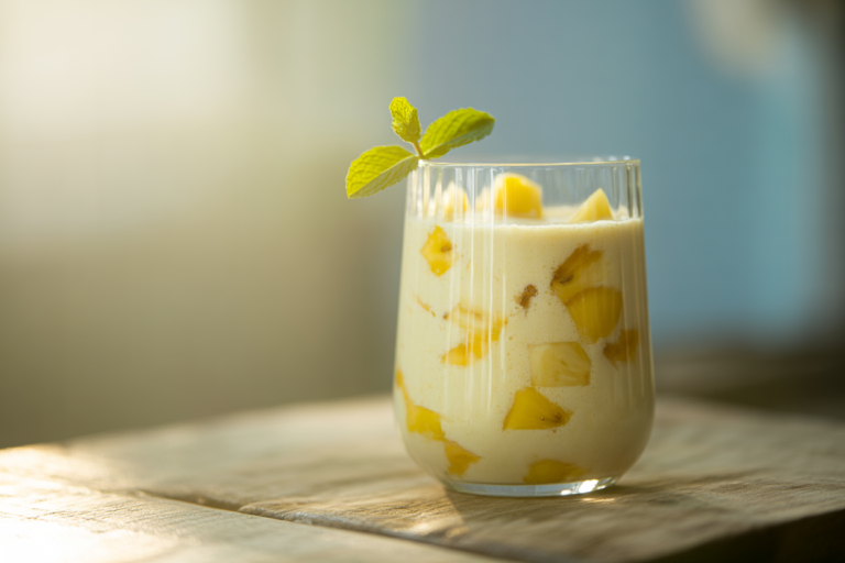 Coconut Pineapple Banana Smoothie for a Beachy Breakfast Treat - coconut pineapple banana smoothie