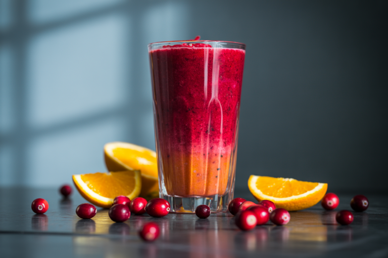 Cranberry Orange Smoothie for a Tart and Creamy Fruit Boost - cranberry orange smoothie glass
