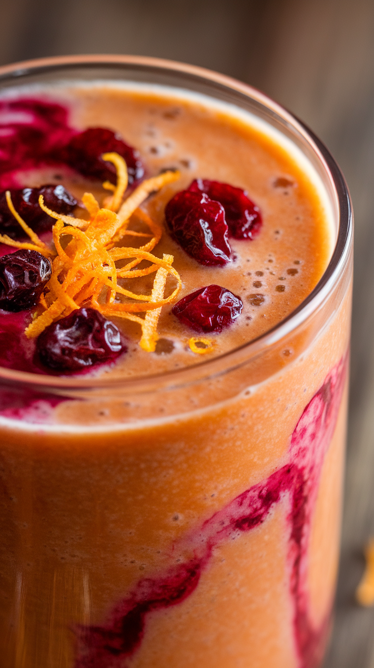 Cranberry Orange Smoothie for a Tart and Creamy Fruit Boost - cranberry orange smoothie ingredients