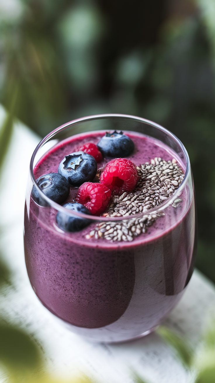 Creamy Oat Milk Berry Smoothie for an Easy Dairy-Free Breakfast - berry smoothie blender