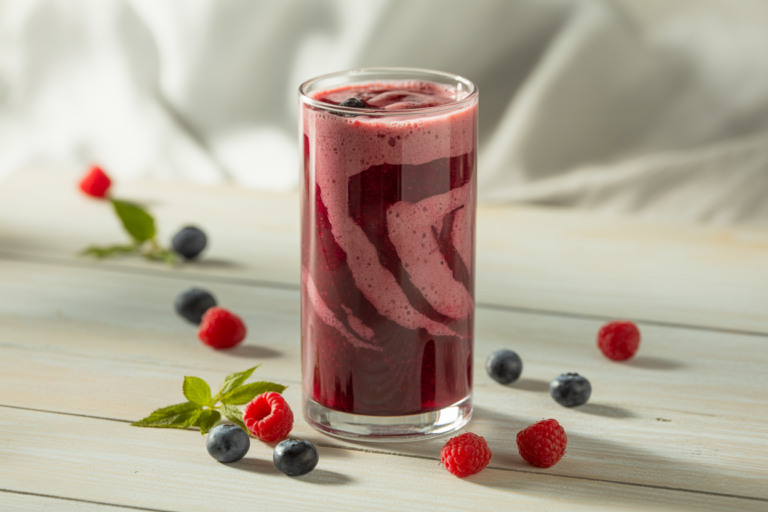 Creamy Oat Milk Berry Smoothie for an Easy Dairy-Free Breakfast - berry smoothie glass