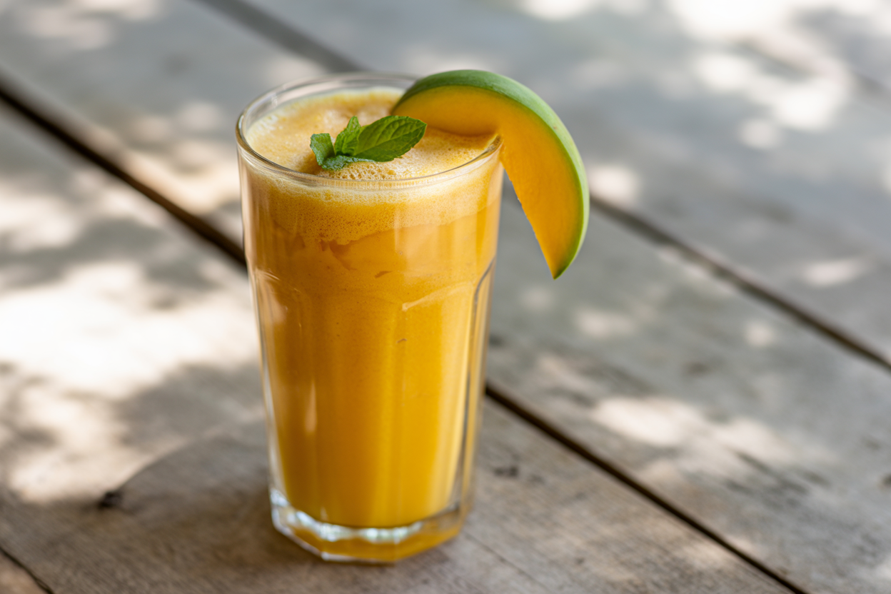 Healthy Mango Smoothie for Breakfast - mango smoothie glass