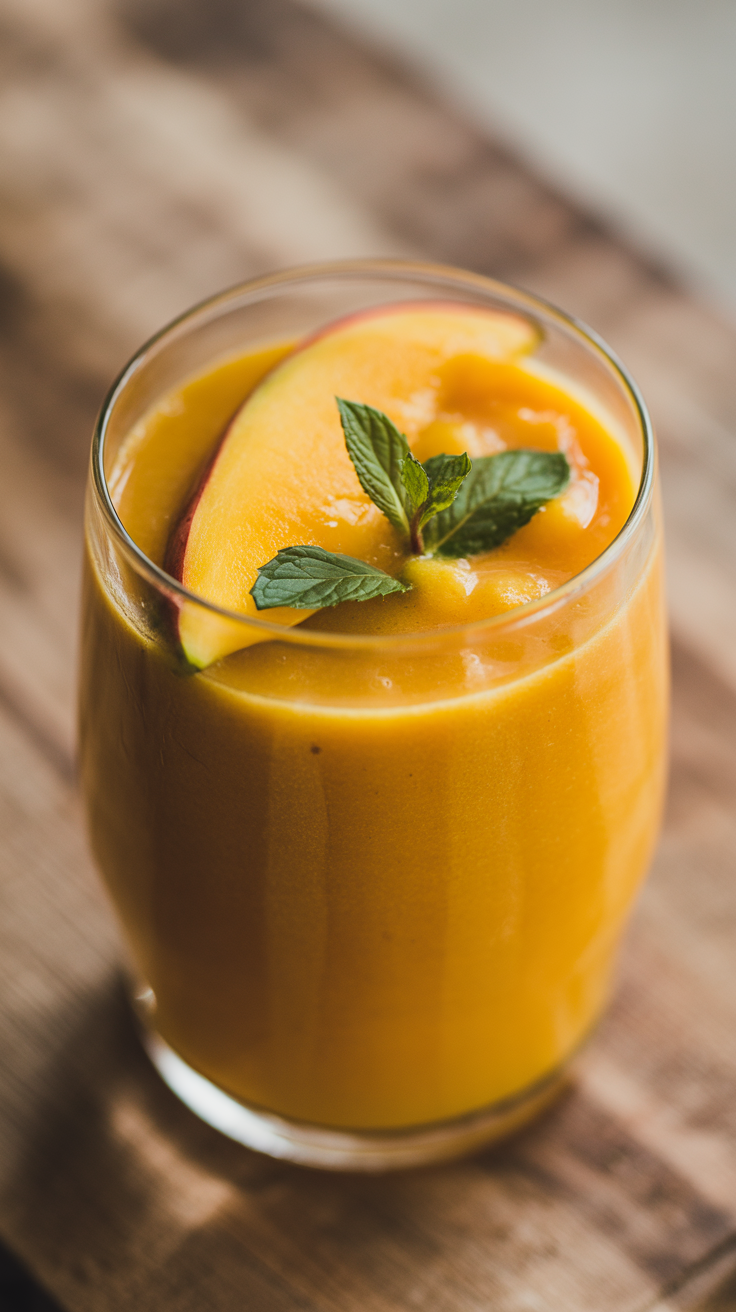 Healthy Mango Smoothie for Breakfast - mango smoothie jar
