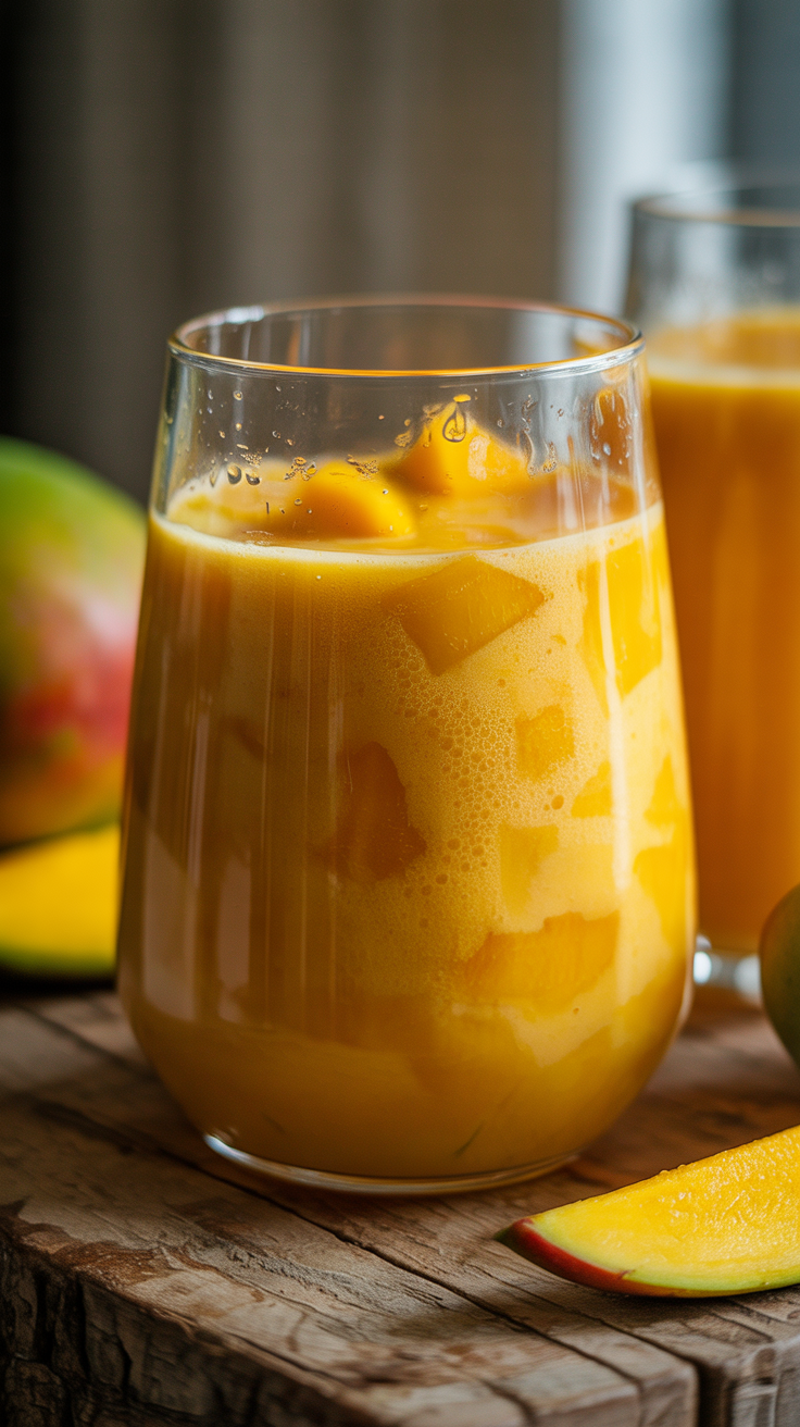 High Protein Mango Smoothie - mango smoothie blender