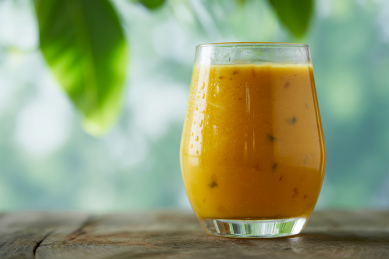 Indian Mango Smoothie - mango smoothie glass