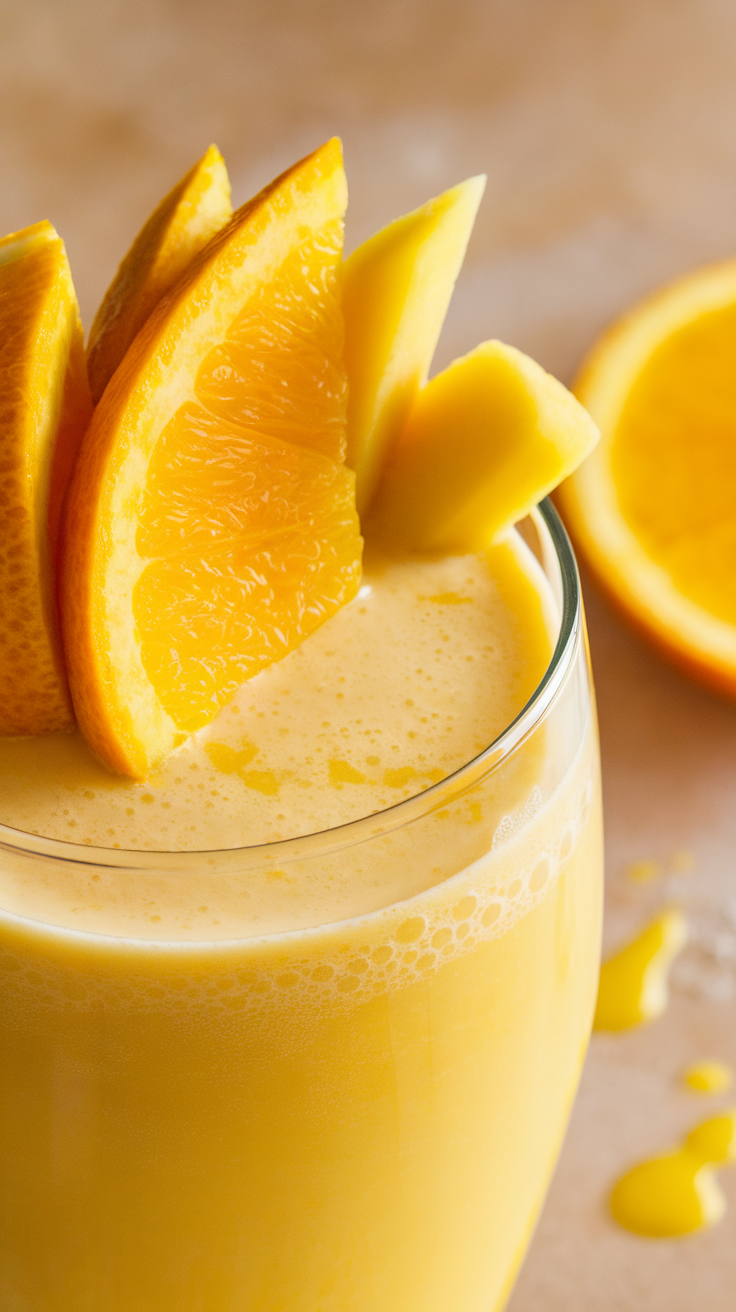Mango Orange Cream Smoothie That Tastes Like a Summer Dessert - mango orange cream smoothie