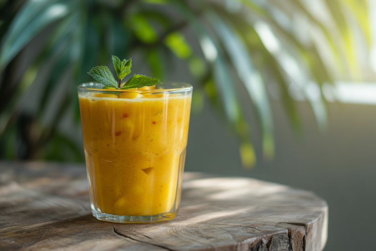 Mango Smoothie for Kids - mango smoothie in cup
