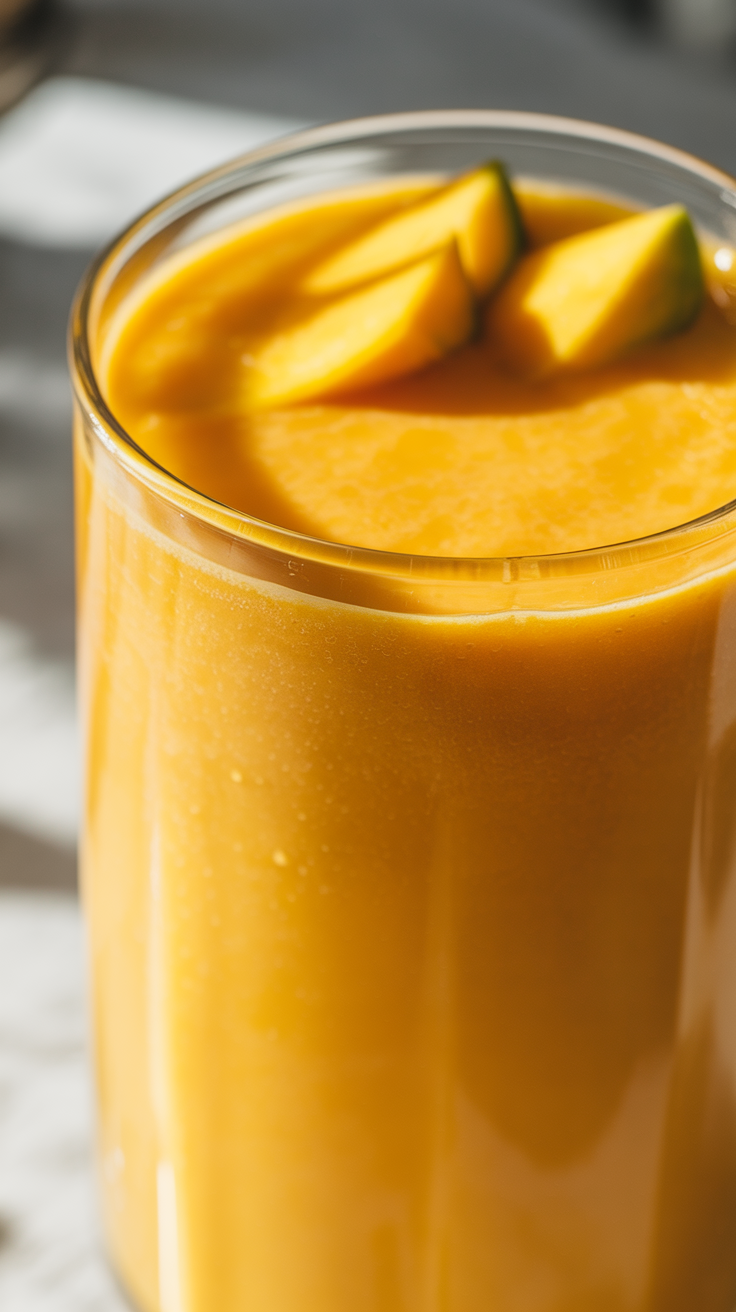 Mango Smoothie with Almond Milk - mango smoothie blender