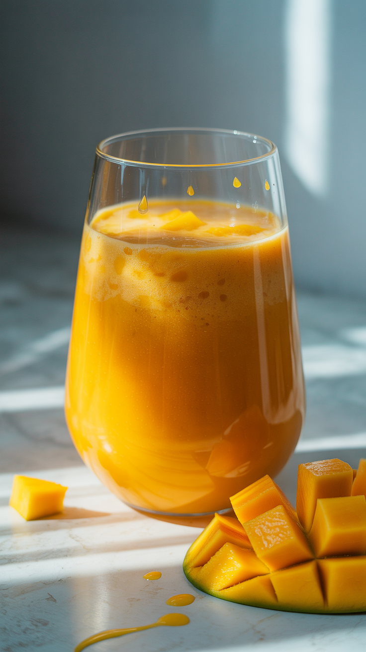 Mango Smoothie with Almond Milk - mango smoothie ingredients