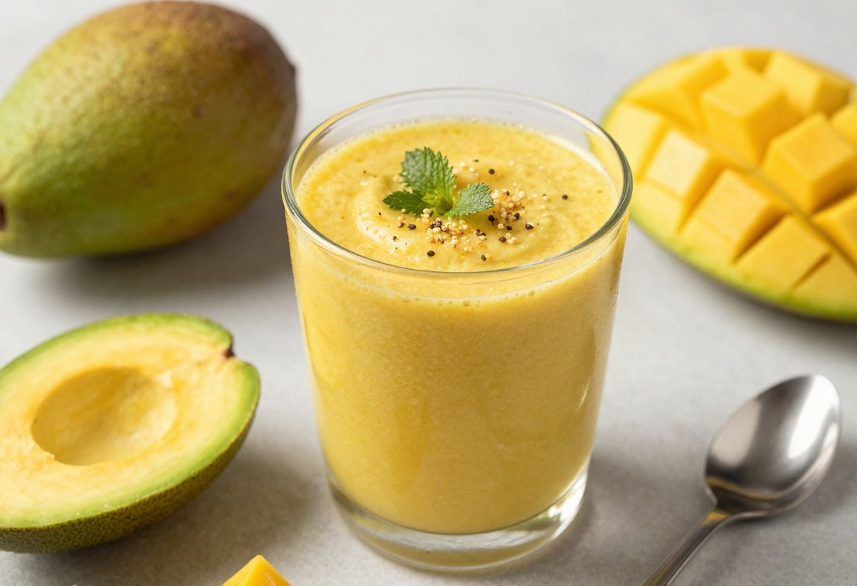 Mango Smoothie with Avocado - mango avocado smoothie