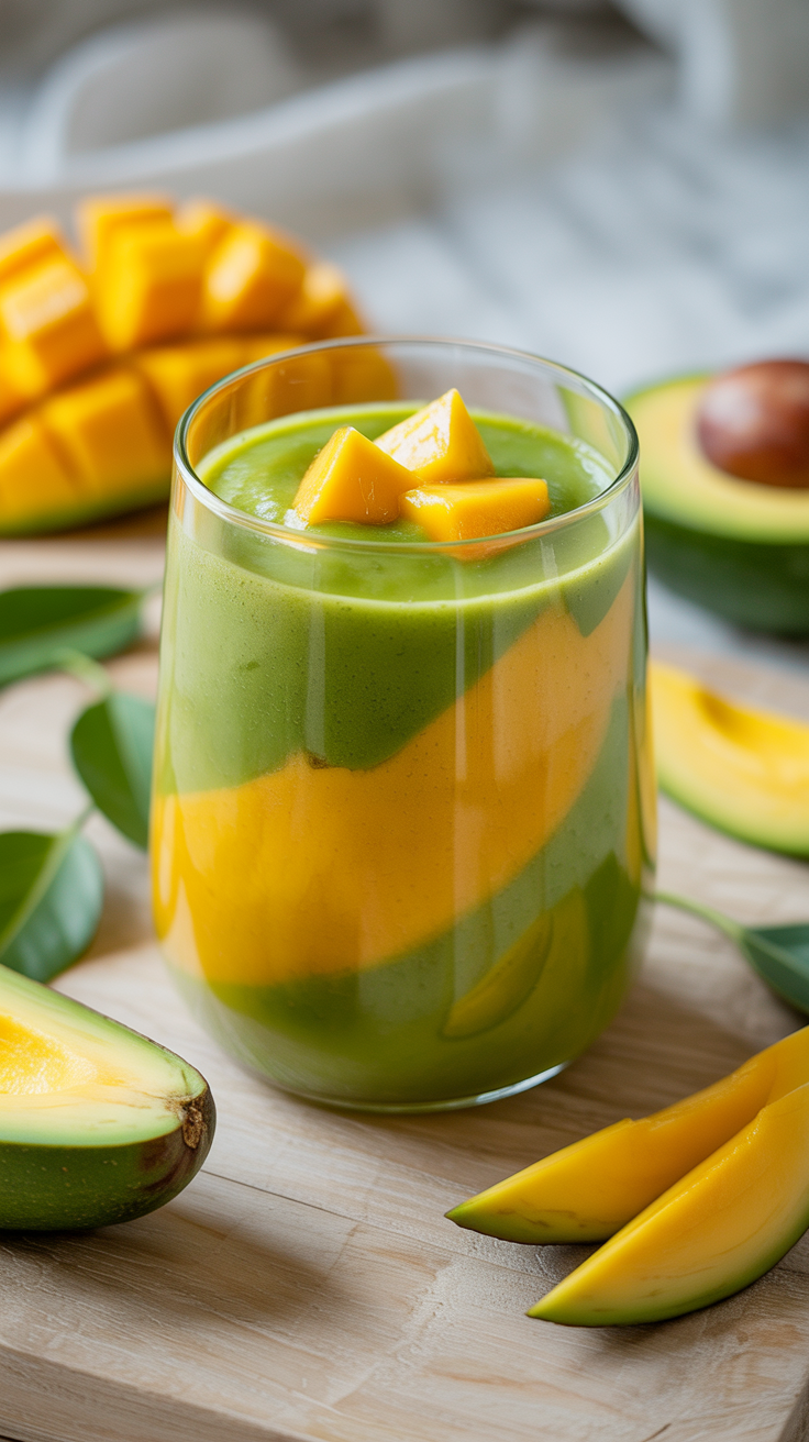 Mango Smoothie with Avocado - mango avocado smoothie