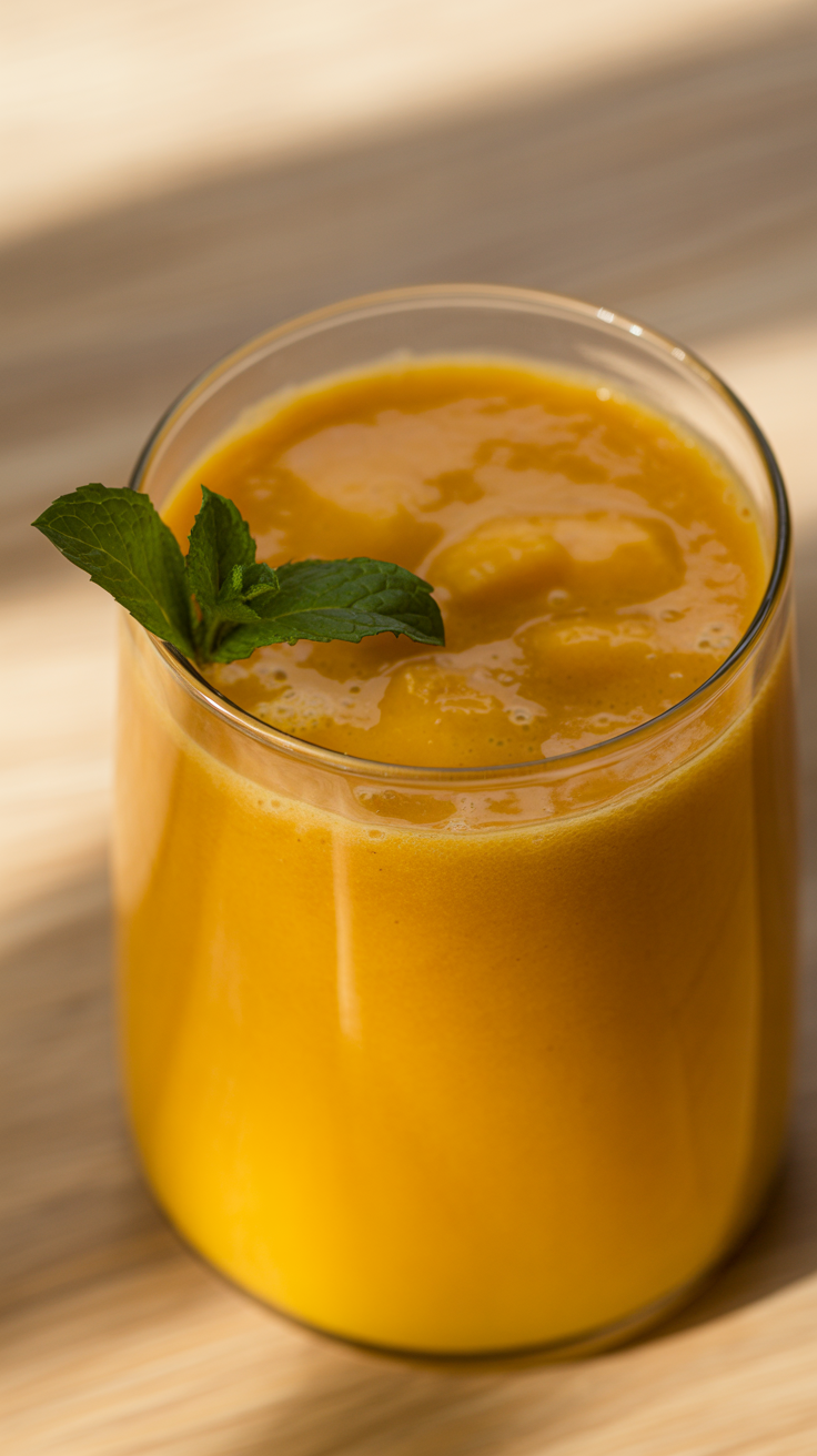 Mango Smoothie with Chia Seeds - mango smoothie blender