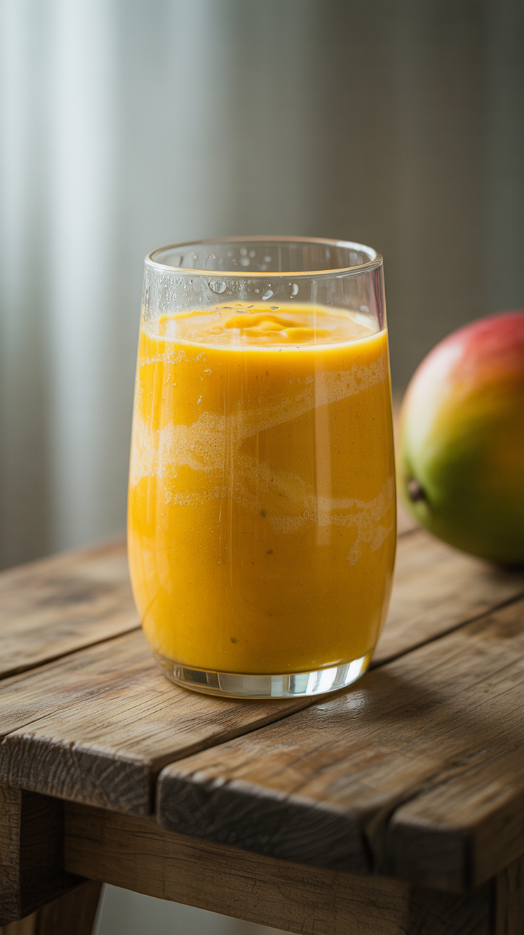 Mango Smoothie with Chia Seeds - mango smoothie bowl