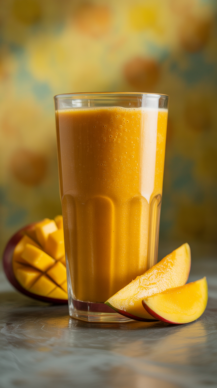 Mango Smoothie with Cottage Cheese - mango smoothie blender