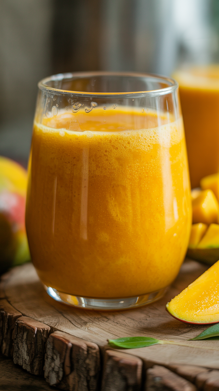 Mango Smoothie with Orange Juice - mango smoothie blender