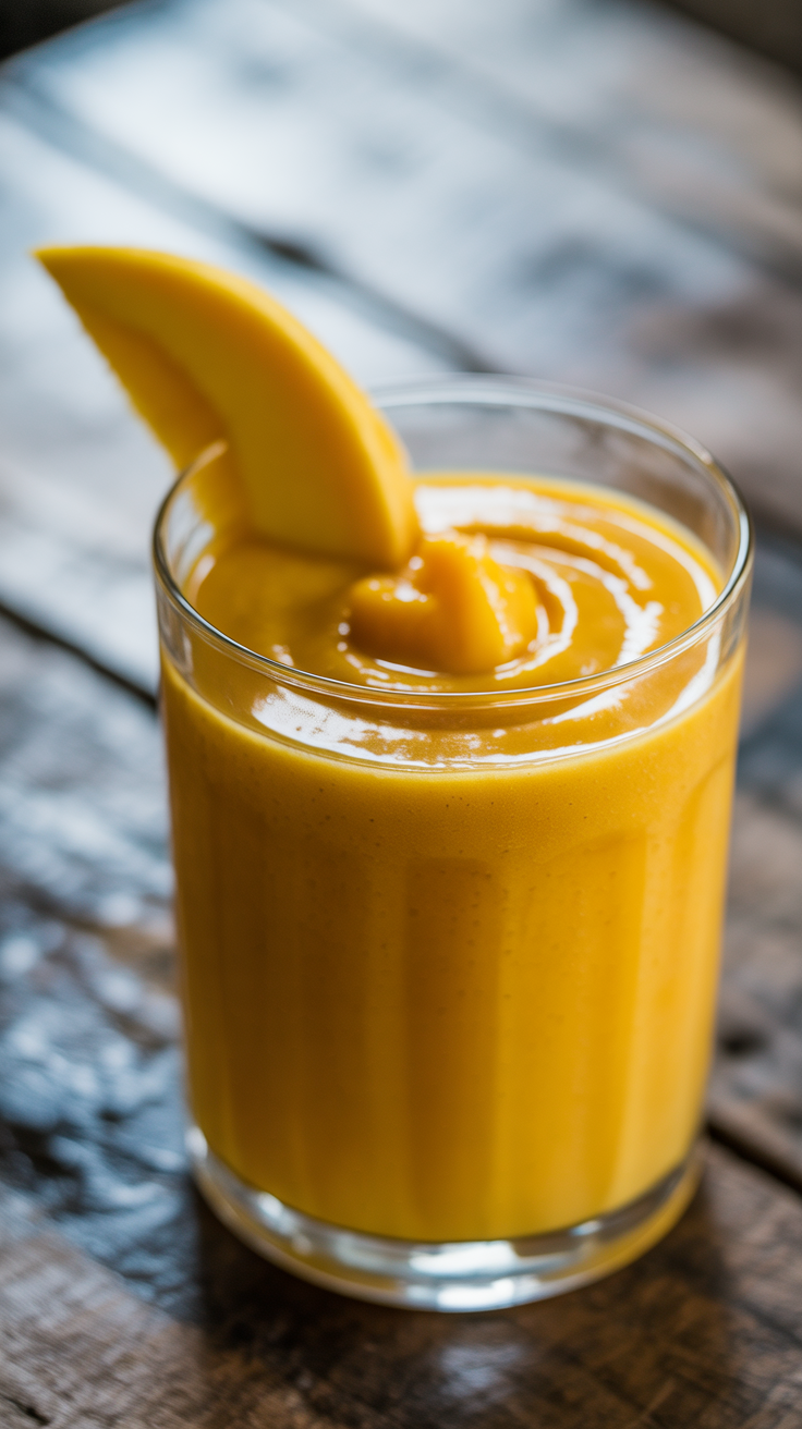 Mango Smoothie with Protein Powder - mango smoothie blender