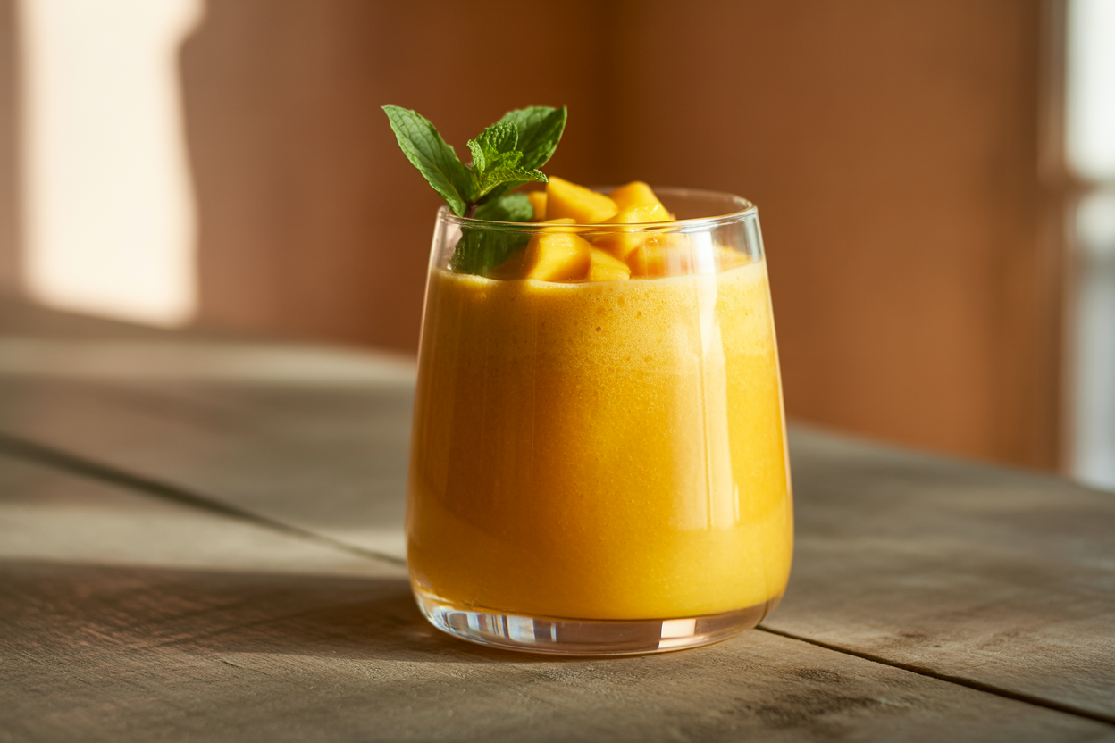 Mango Smoothie Without Banana - mango smoothie glass
