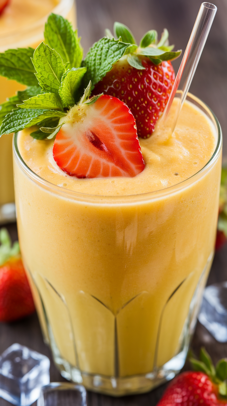 Mango Strawberry Smoothie for a Colorful Summer Morning - mango strawberry smoothie ingredients
