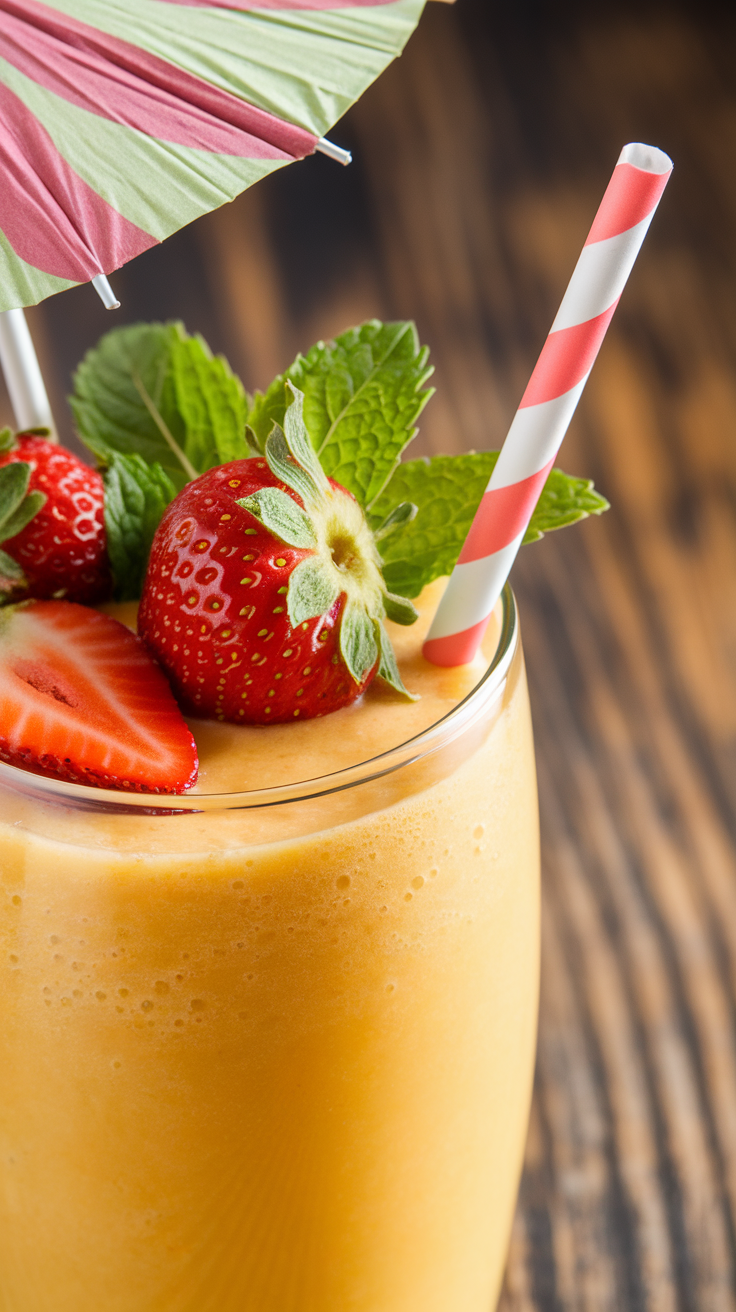 Mango Strawberry Smoothie for a Colorful Summer Morning - mango strawberry smoothie variations