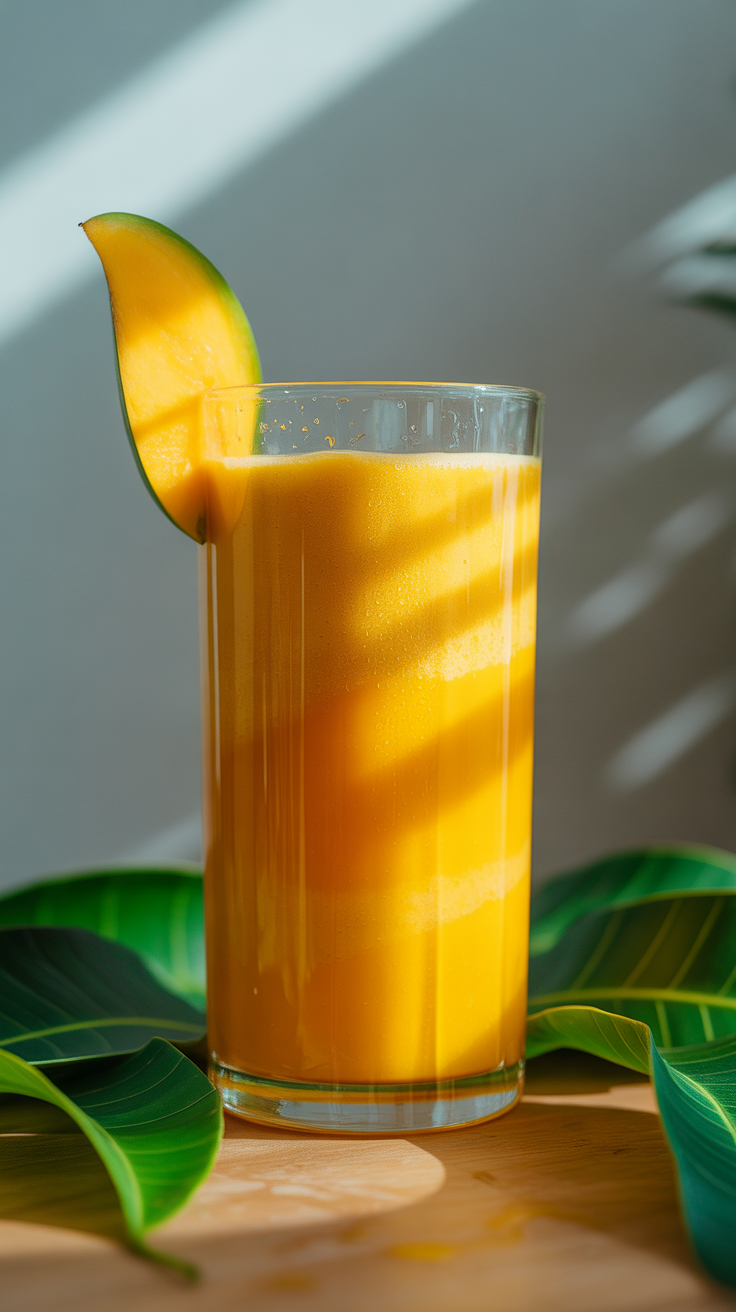 No Yogurt Mango Smoothie - mango smoothie blender
