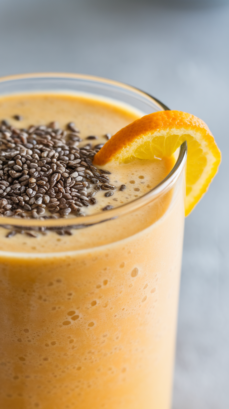 Orange Creamsicle Protein Smoothie That Tastes Like a Childhood Treat - orange creamsicle smoothie pour