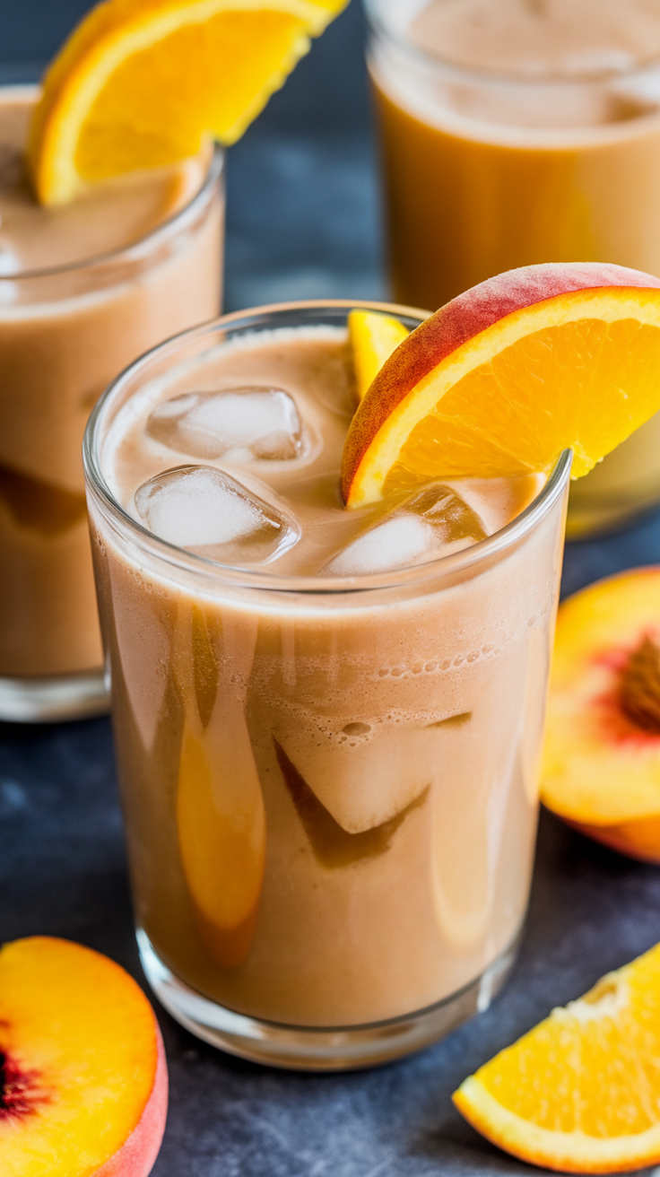 Peach Iced Tea Smoothie for a Sweet Southern Summer Vibe - peach iced tea smoothie