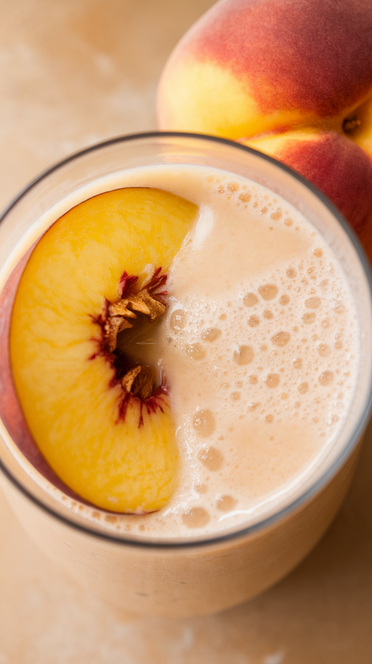 Peach Vanilla Smoothie That Tastes Like a Summer Milkshake - peach vanilla smoothie