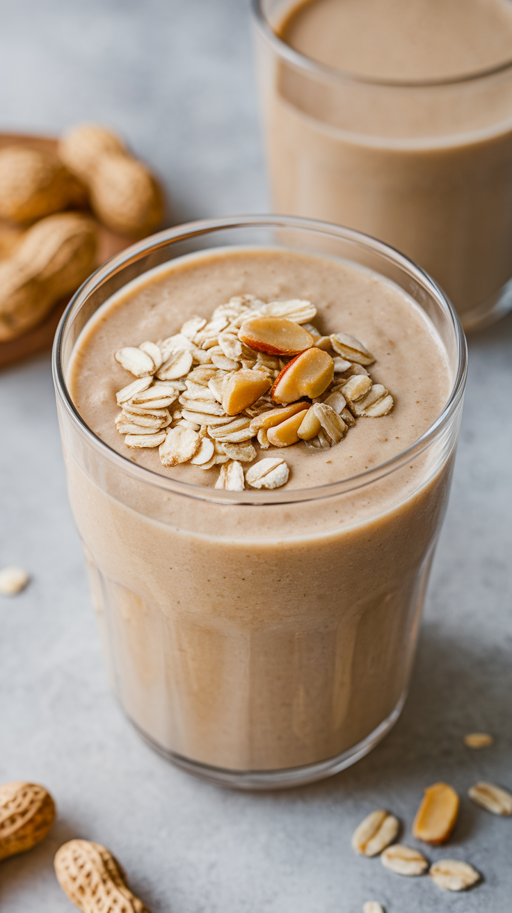 Peanut Butter Oatmeal Smoothie for a Filling Breakfast in Minutes - peanut butter oatmeal smoothie