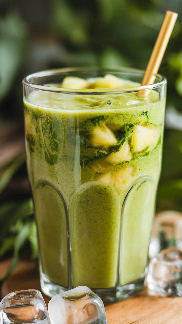 Pineapple Kale Coconut Smoothie for a Tropical Green Breakfast - pineapple kale smoothie ingredients