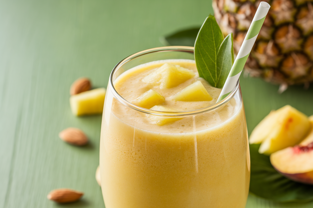 Pineapple Peach Smoothie for a Golden Summer Sip - img featured
