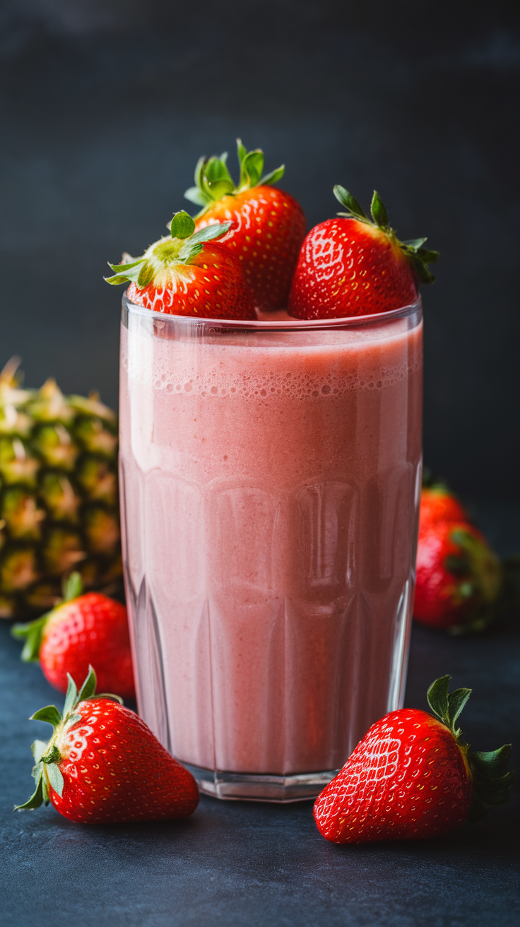 Pineapple Strawberry Smoothie That Looks Like Summer and Tastes Even Better - pineapple strawberry smoothie blend