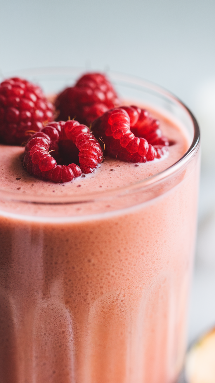 Raspberry Peach Smoothie That’s Sweet, Creamy, and So Easy - raspberry peach smoothie blender