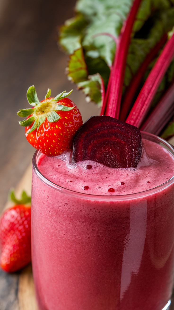 Strawberry Beet Smoothie That’s Bright, Creamy, and Beautiful - strawberry beet smoothie blender