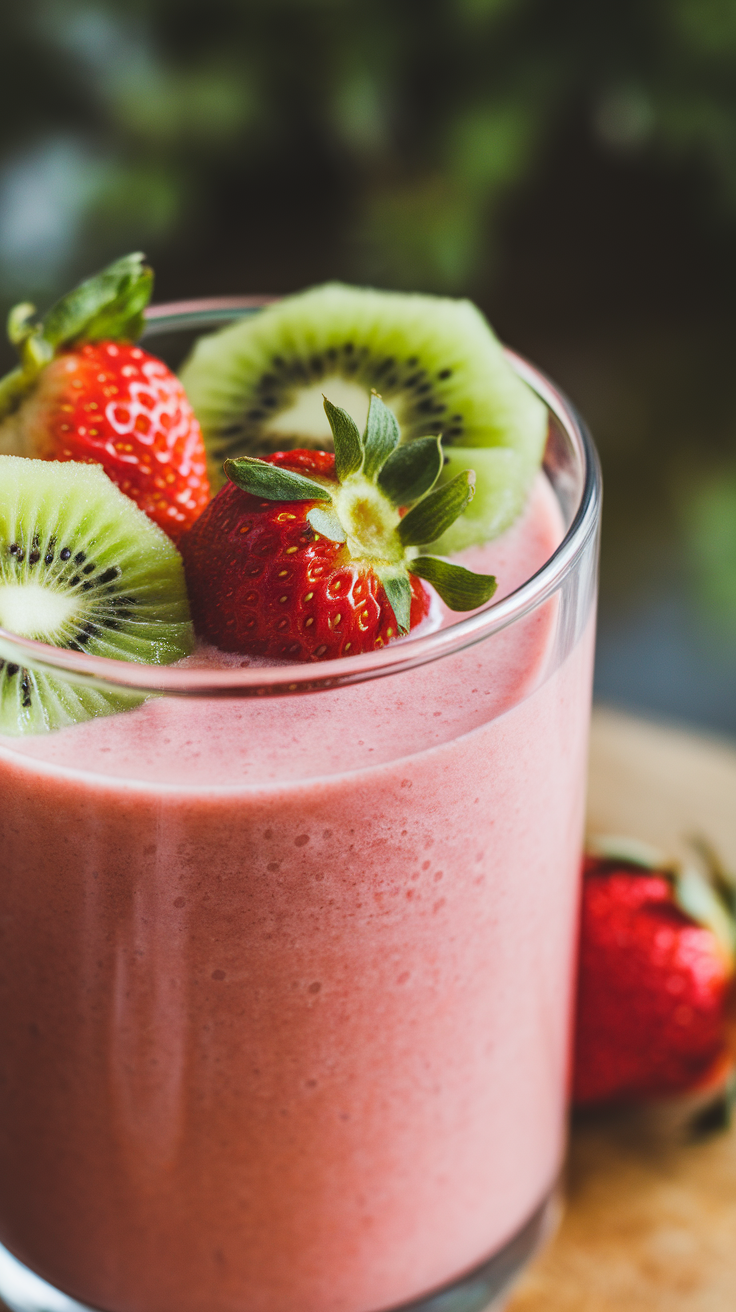 Strawberry Kiwi Smoothie That’s Fresh, Fruity, and Easy - strawberry kiwi smoothie ingredients