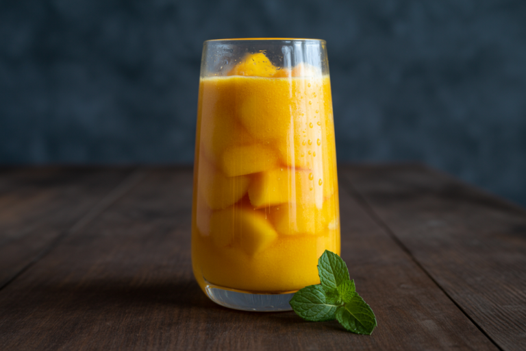 Tropical Mango Smoothie - mango smoothie glass