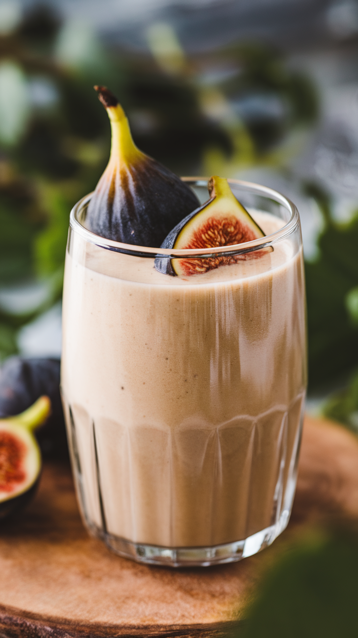 Vanilla Fig Smoothie for a Creamy, Elegant Breakfast - vanilla fig smoothie close-up