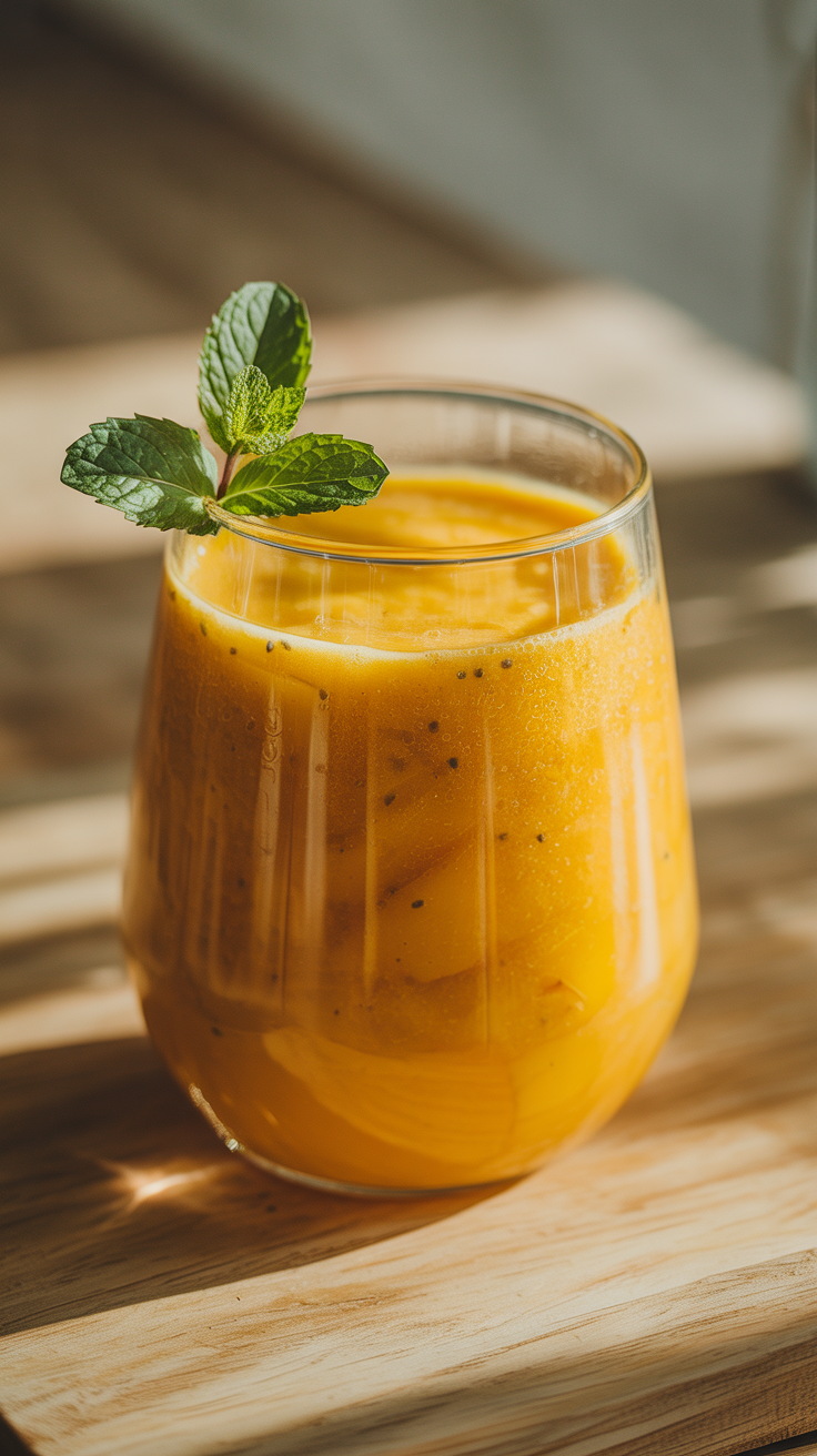 Vegan Mango Smoothie - mango smoothie with ingredients