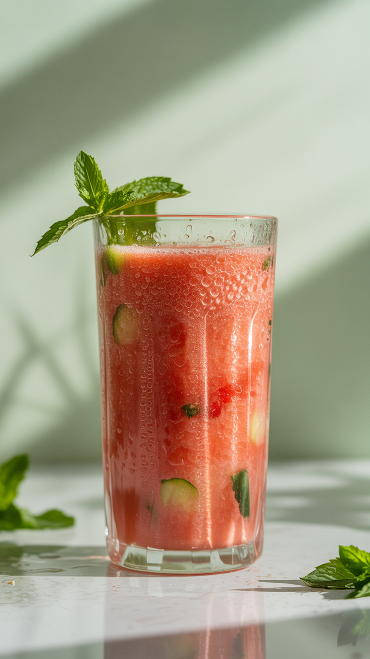 Watermelon Cucumber Smoothie for the Coolest Summer Drink - watermelon cucumber smoothie ingredients