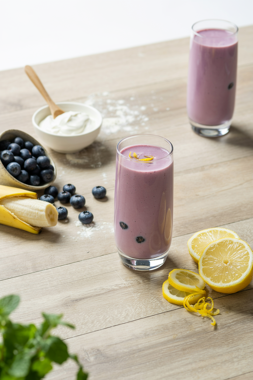 Blueberry Lemon Yogurt Smoothie That Tastes Fresh