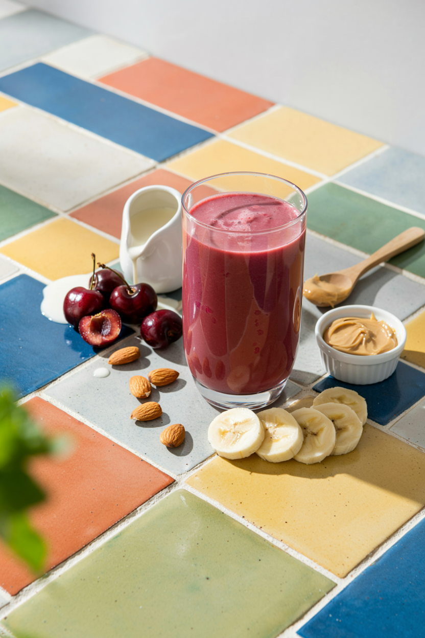 Cherry Banana Almond Smoothie