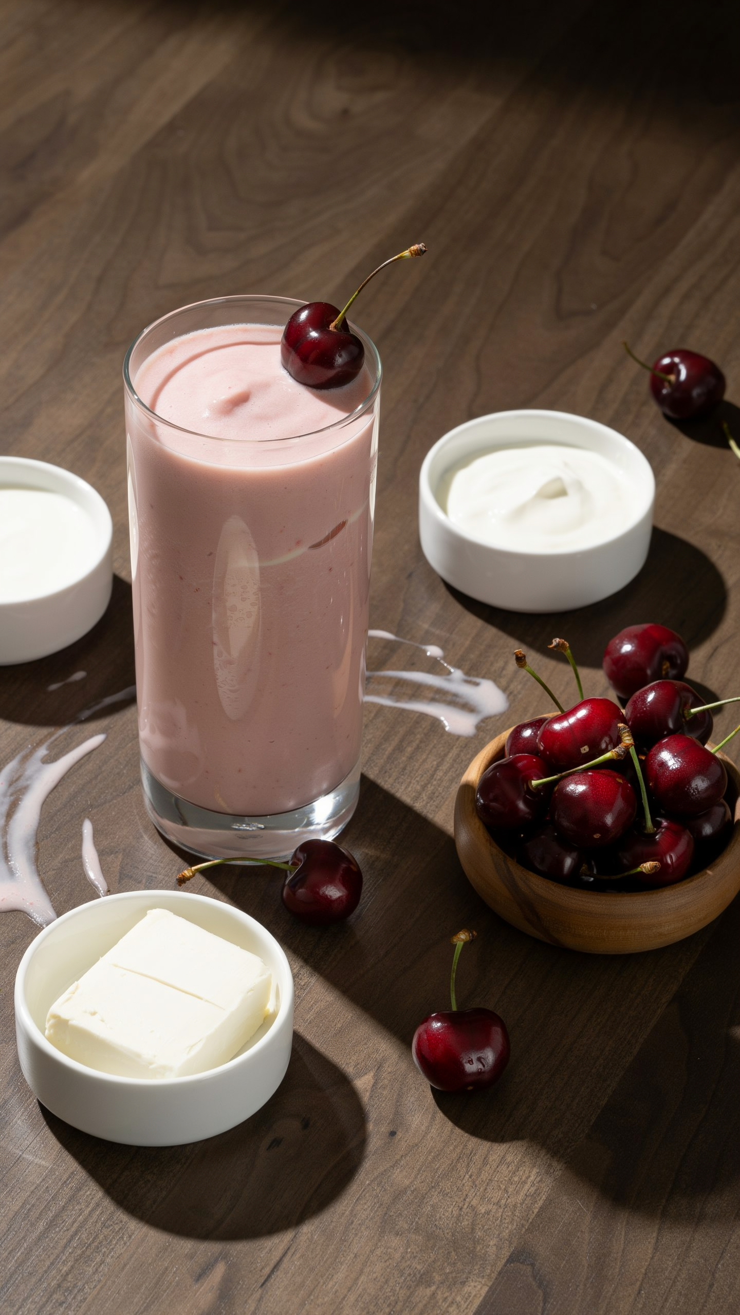 Cherry Cheesecake Smoothie With Greek Yogurt