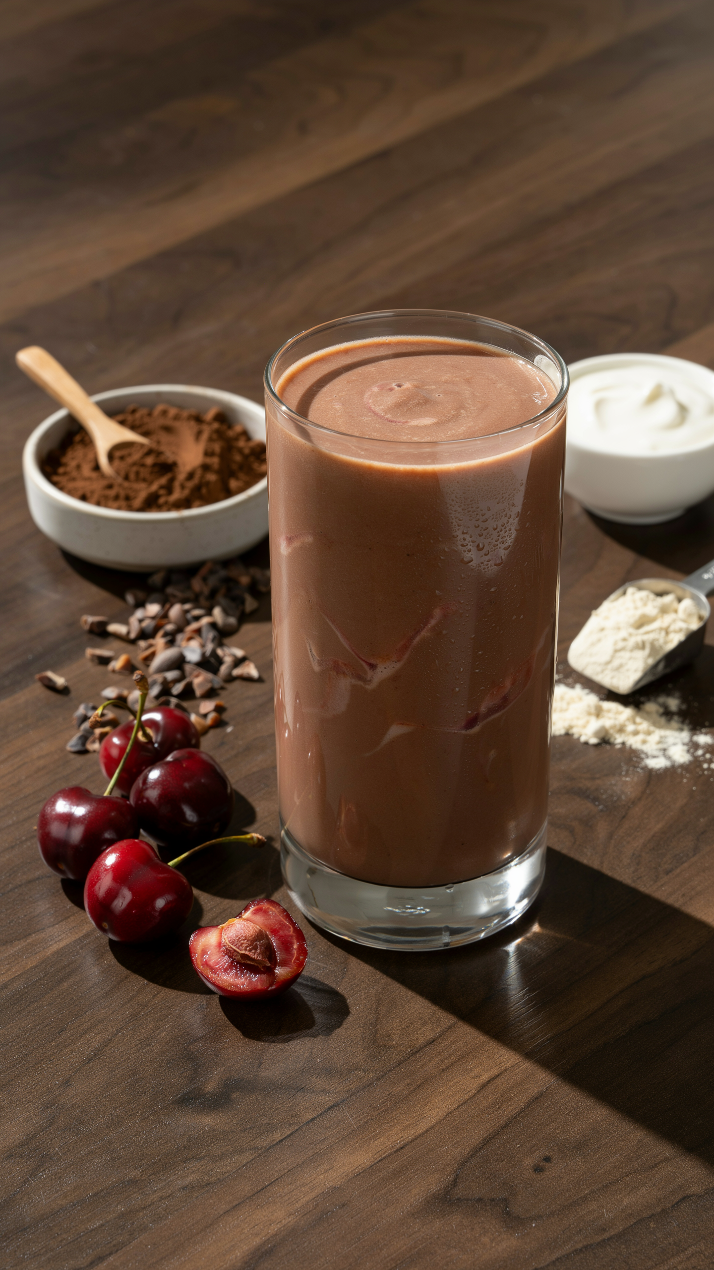 Chocolate Cherry High-Protein Smoothie
