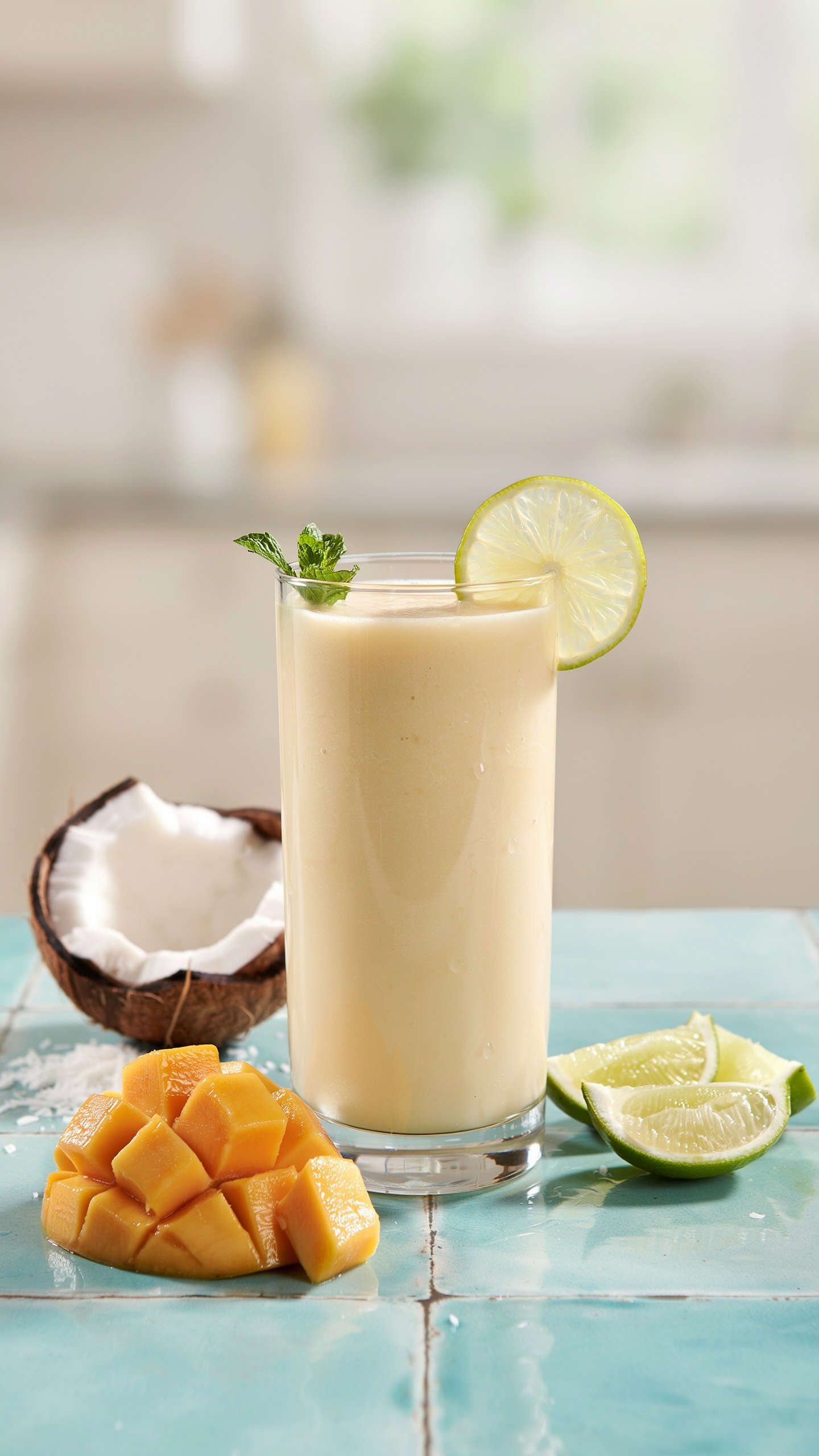 Coconut Lime Mango Smoothie That Tastes Bright