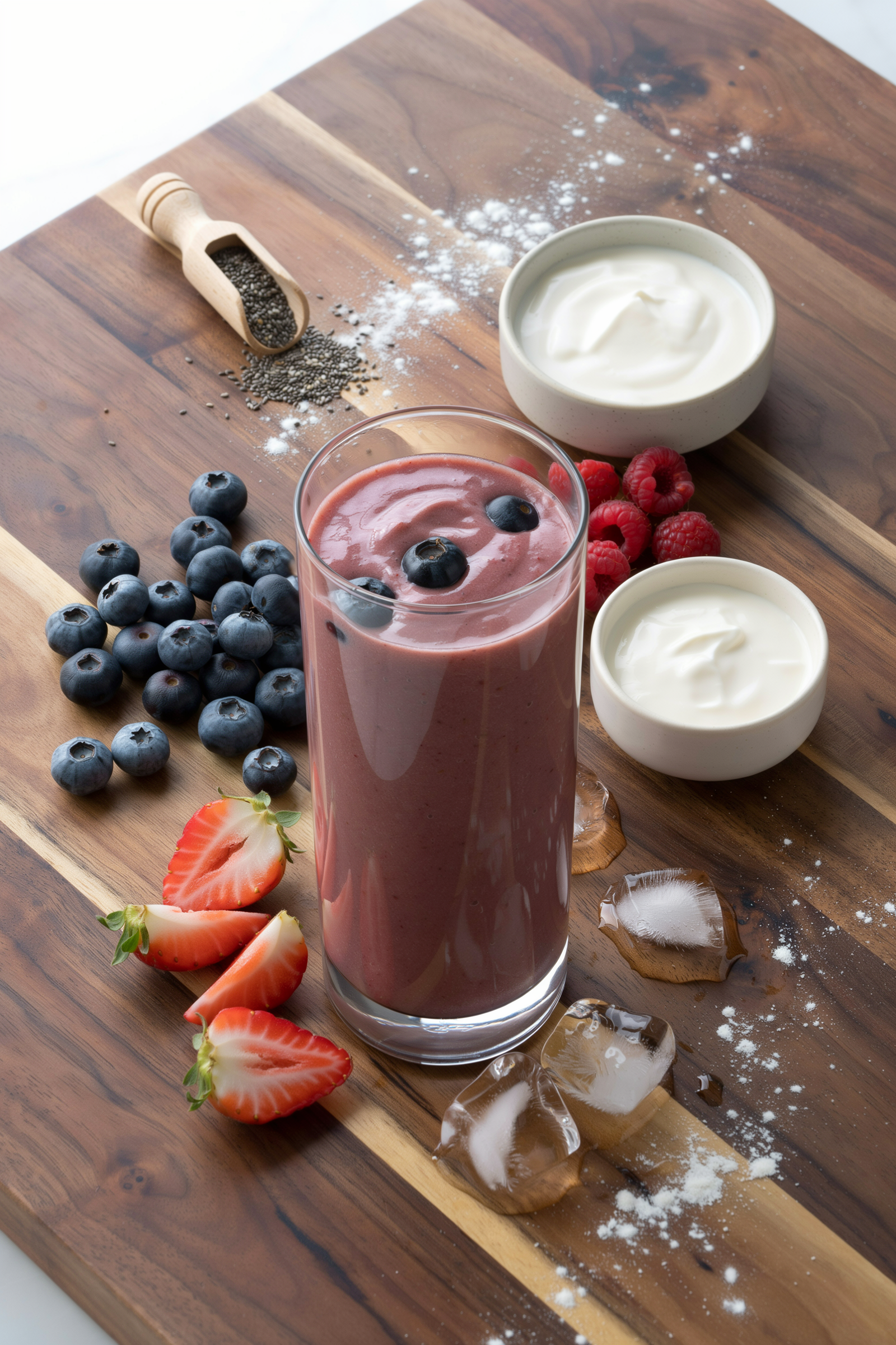 Creamy Berry Weight Loss Smoothie With Greek Yogurt