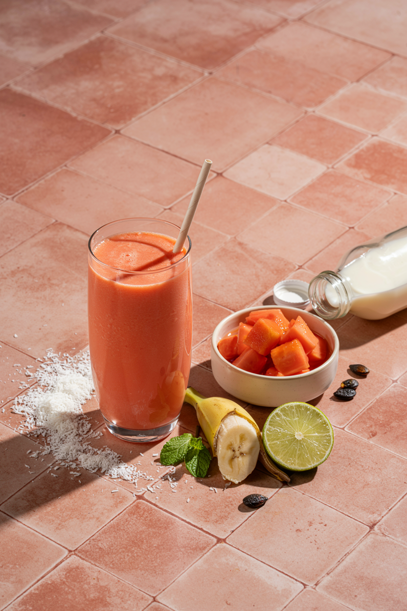 Creamy Papaya Coconut Smoothie